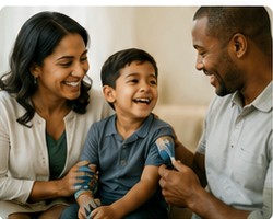Family discussing health